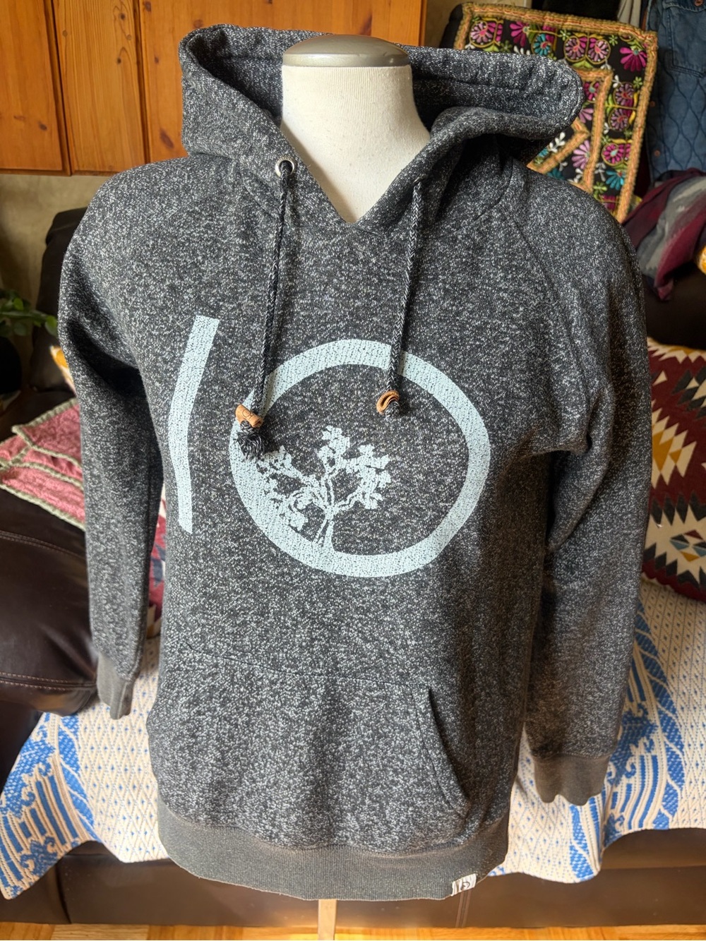 Tentree Ten Hoodie Dark Grey Size Small